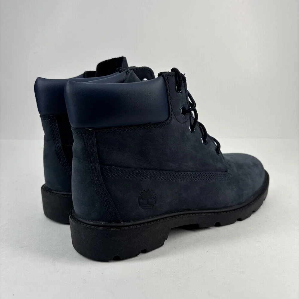 Timberland 6-Inch Youth Boys US 4 Navy Nubuck Waterproof Ankle Hiking Boot A6298